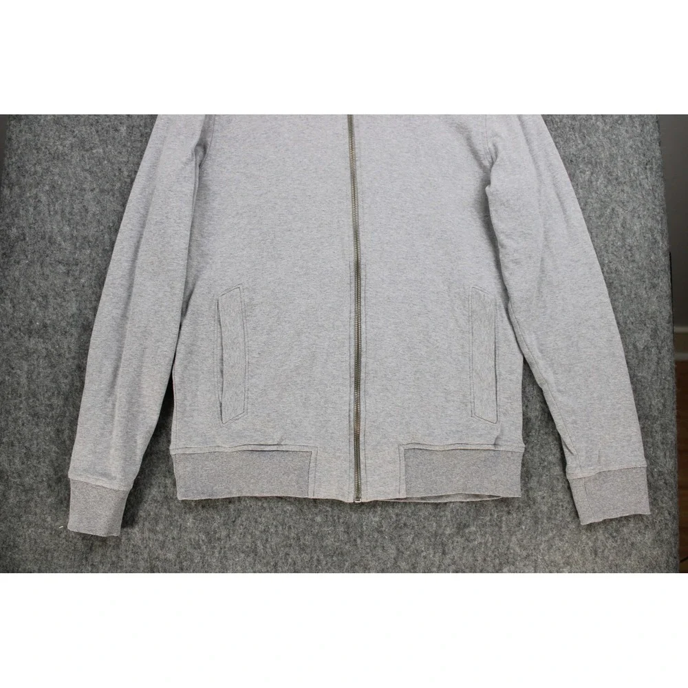 Banana Republic Mens Luxe Touch Bomber Jacket Heather Grey S 710578-00